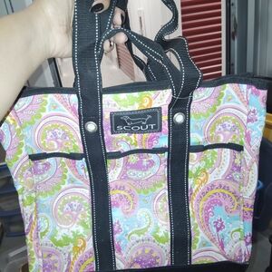 Scout Paisley Tote with Black Accents